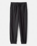 Girls DayDream Fleece Knit Drawstring Joggers - Black, image 1 of 4 slides