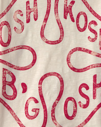 Girls OshKosh Logo Long Sleeve Top - Cream, 
