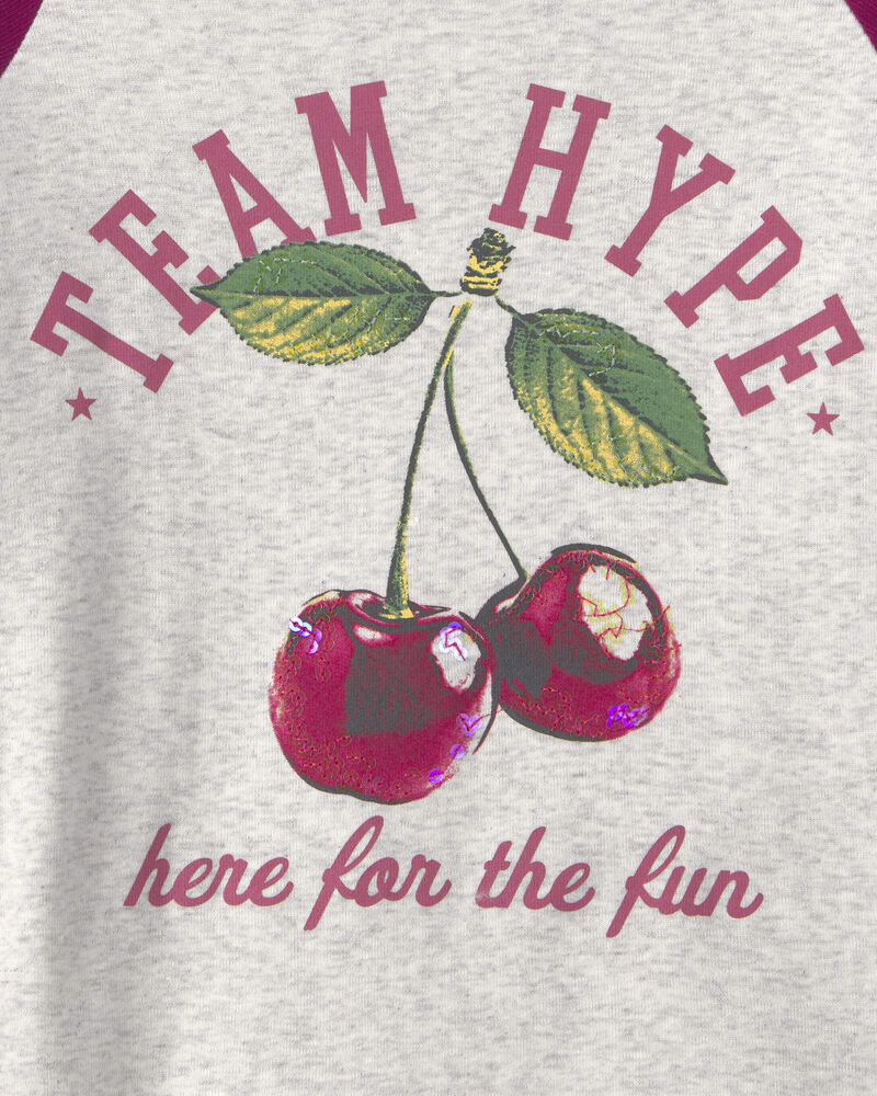 Girls Cherry Long-Sleeve T-Shirt - Grey, image 3 of 4 slides