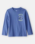 Toddler Boy Bicycle Long-Sleeve Graphic Tee - Blue, image 1 of 3 slides