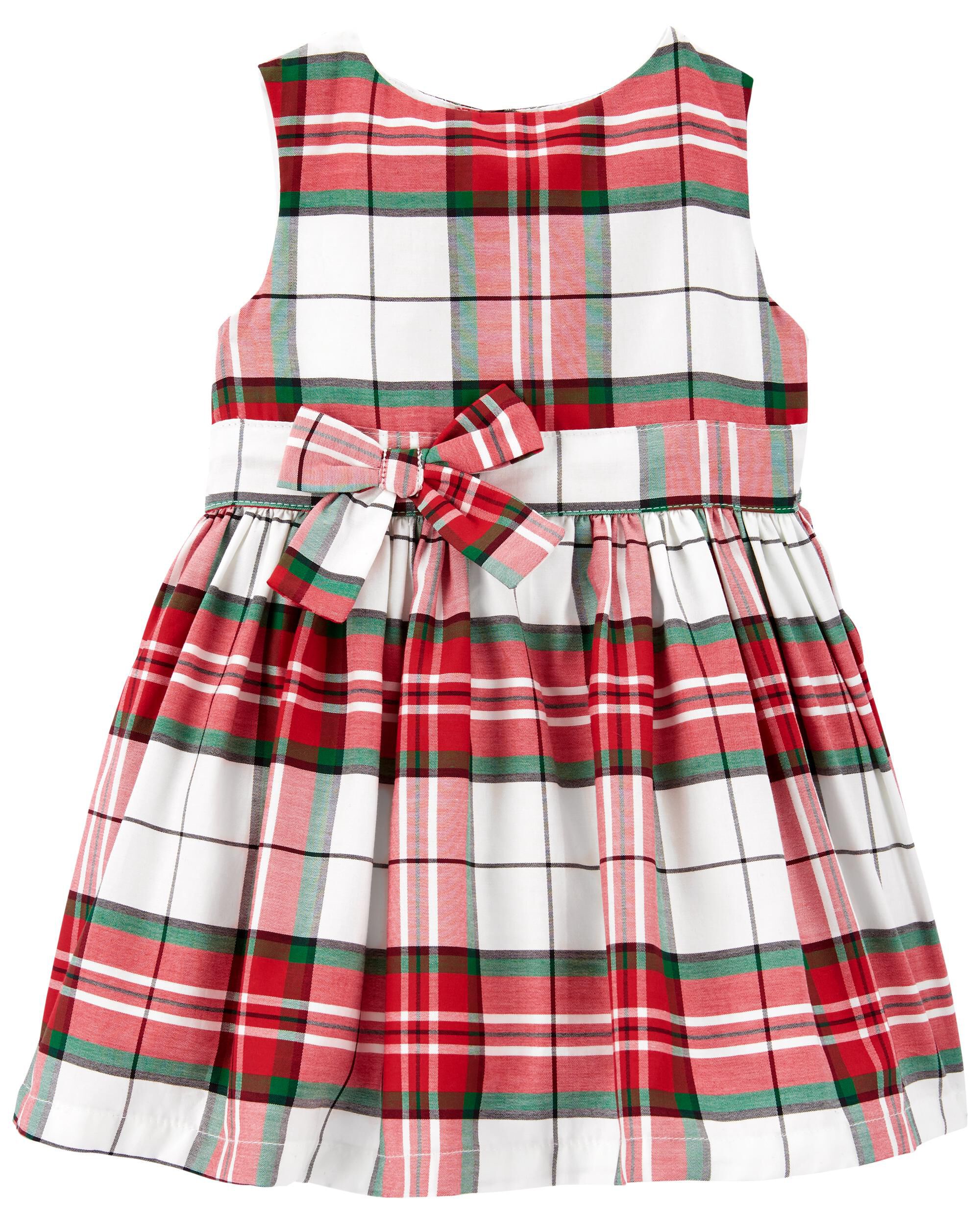 Plaid Sateen Holiday Dress