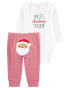 2-Piece Holiday Bodysuit Pant Set, image 1 of 3 slides