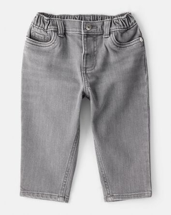 Baby Boy Tapered Washed Jeans - Grey, 