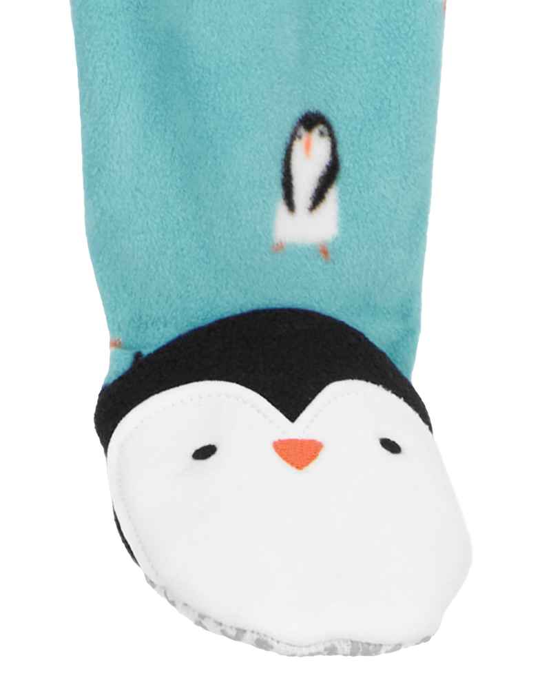 Toddler 1-Piece Penguin Fleece Footie Pyjamas, image 2 of 5 slides
