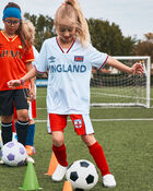 Ensemble 2 pi&egrave;ces chandail de soccer et short Umbro de l&rsquo;Angleterre pour jeune - Rouge/Bleu/Blanc, image 14 sur 14 diapositives