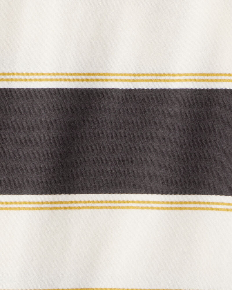 Boys Cotton Short-Sleeve Stripe Polo, image 2 of 3 slides