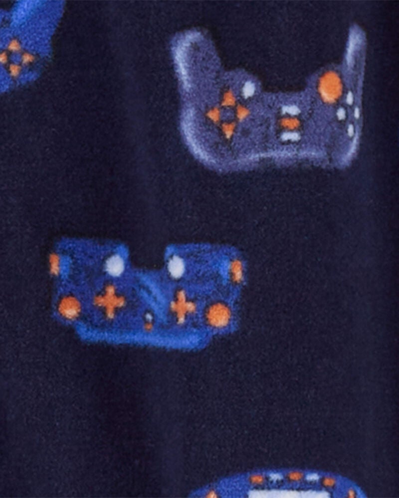 Kid 1-Piece Video Games Fleece Footless Pyjamas, image 2 of 3 slides