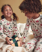 Toute-petit fille - Pyjama 2 pi&egrave;ces en coton biologique au motif D&eacute;cor hivernal, image 2 sur 4 diapositives