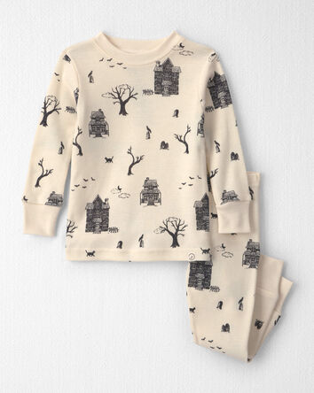 Baby 2-Piece Organic Cotton Pajamas in Spooky Landscape, 