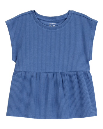 Toddler Short-Sleeve Peplum Tee, 