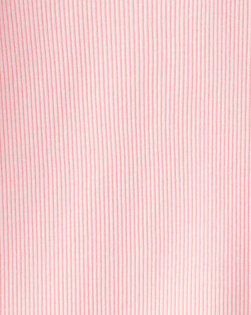 Tout-petit fille - Haut Henley à manches longues en coton – Rose, 