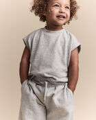 Toddler Girl Dolman-Sleeve Miriam Tee - Heather Grey, image 1 of 6 slides