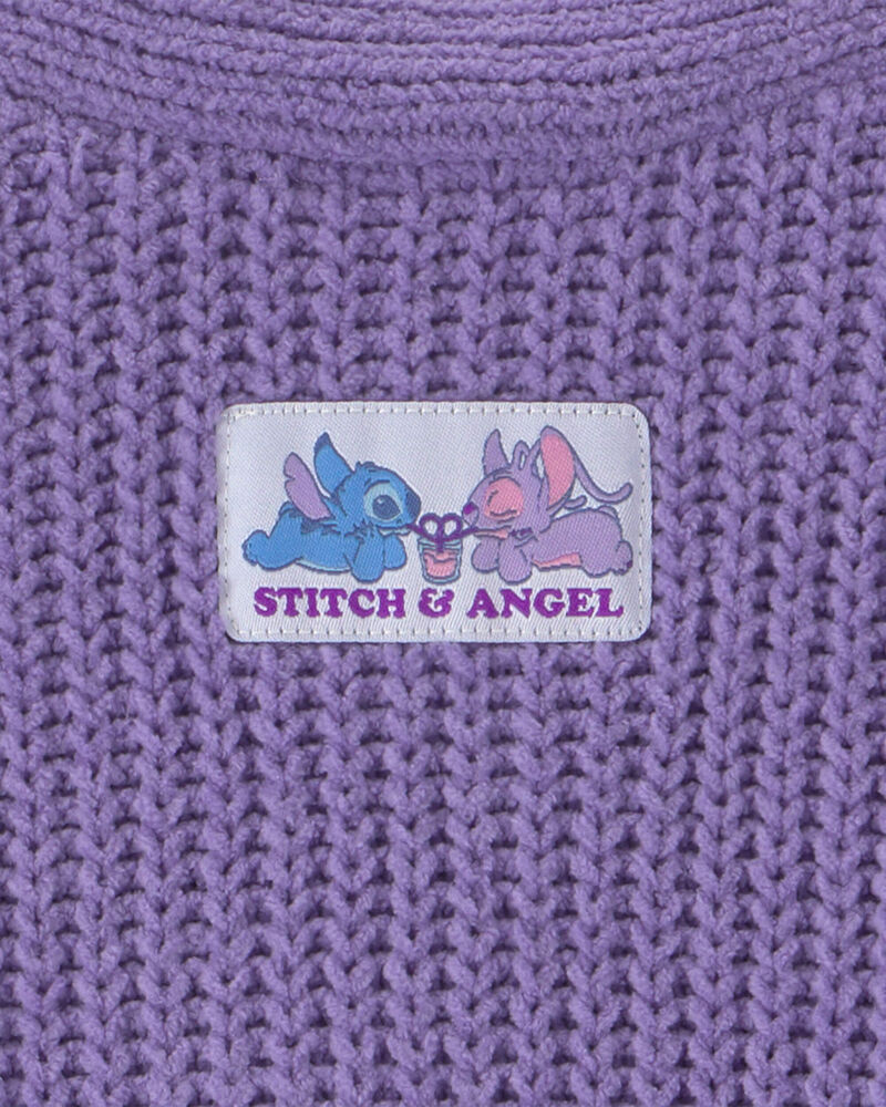 Girls Disney&copy; Lilo & Stitch Cardigan Sweater - Purple, image 4 of 5 slides