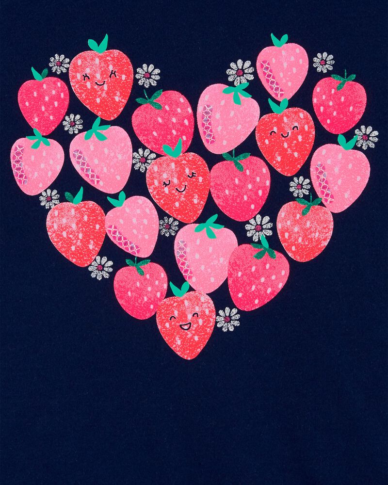 Strawberry Heart Jersey Tee, image 2 of 2 slides