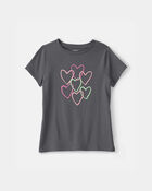 Girls Heart Graphic Tee - Grey, image 1 of 4 slides
