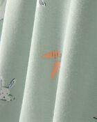 Baby Girl Bunny Short-Sleeve Bodysuit Dress - Green, image 2 of 5 slides