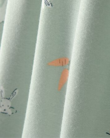 B&eacute;b&eacute; fille - Robe cache-couche &agrave; manches courtes, lapin - Vert, 