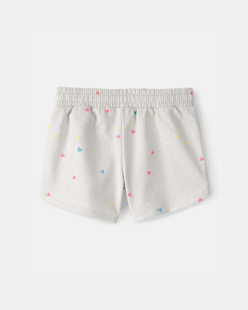 Filles - Short en jersey bouclette, c&oelig;urs - Gris, image 2 sur 3 diapositives