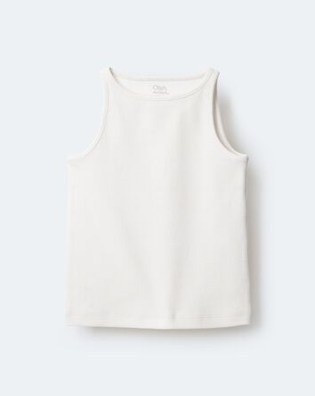 Toddler Girl Ribbed Tank Top - Cream, 