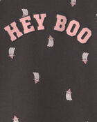 Baby Girl 'Hey Boo' Ghost French Terry Long-Sleeve Top & Pant Set - Black, image 4 of 5 slides