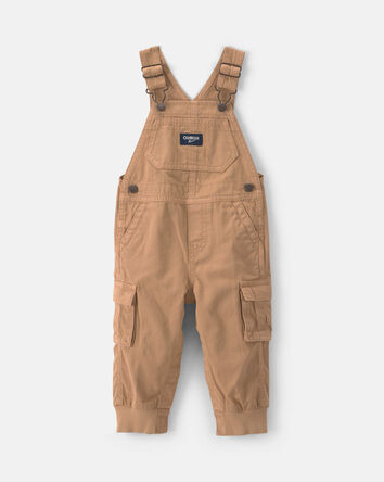 Baby Boy Cargo Overalls - Khaki, 