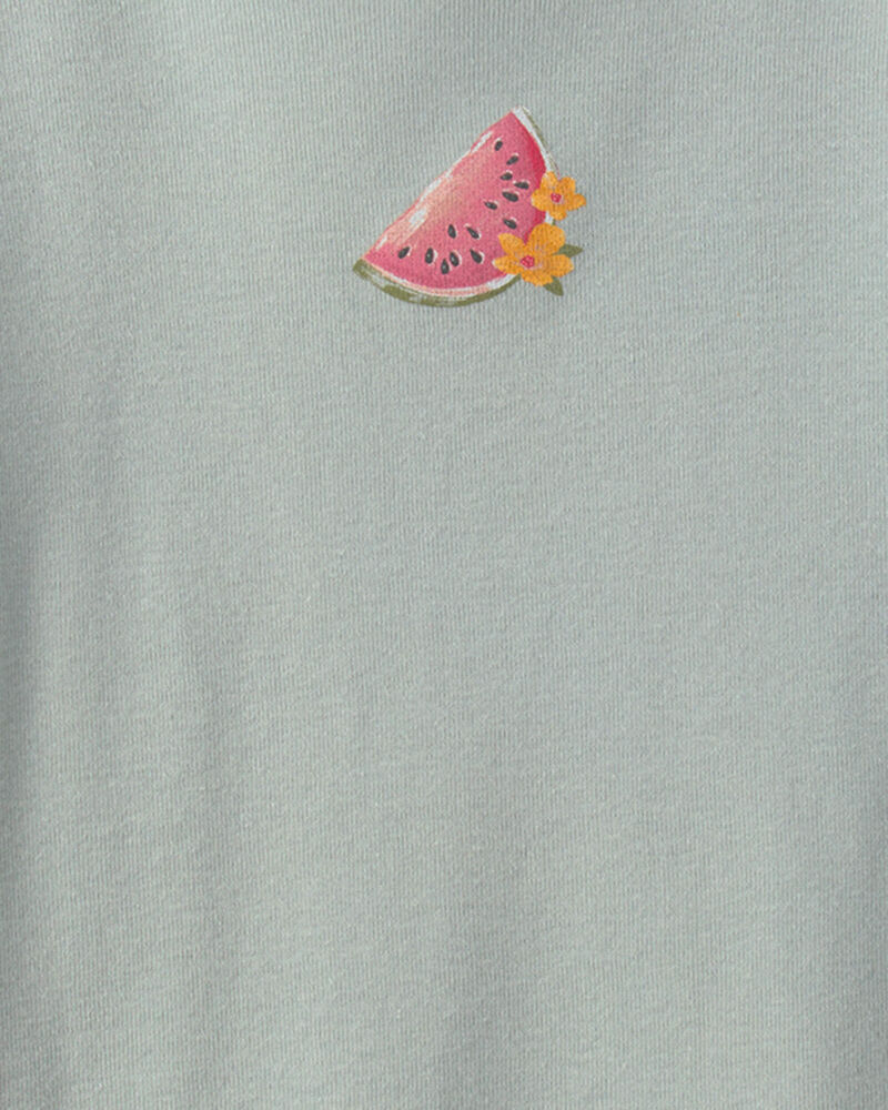 Filles - T-shirt c&ocirc;tel&eacute; &agrave; imprim&eacute; de melon d&rsquo;eau - Vert, image 2 sur 2 diapositives