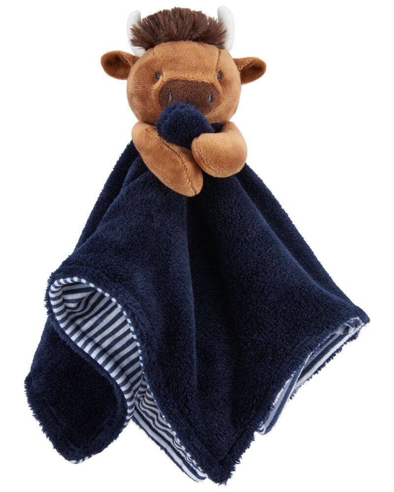 Navy/Brown Buffalo Security Blanket