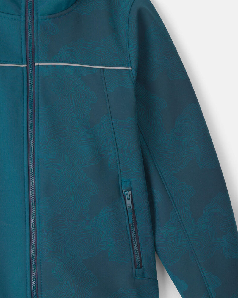 Boys  Colour Changing Rain Jacket - Teal, image 2 of 5 slides