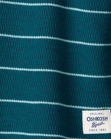 Toddler Striped Long-Sleeve Hooded Top - Blue, 