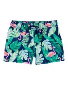 Enfant en bas âge Short maillot de bain imprimé tropical, image 1 sur 5 diapositives