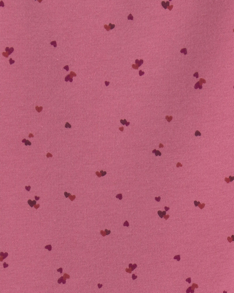 Girls Heart Cotton Pull-On Stretch Flare Leggings - Pink, image 3 of 4 slides