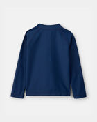 Toddler Boy Solid Long-Sleeve Rashguard - Navy/Blue, image 2 of 4 slides