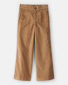 Girls Corduroy Wide-Leg Pants - Brown, image 1 of 4 slides