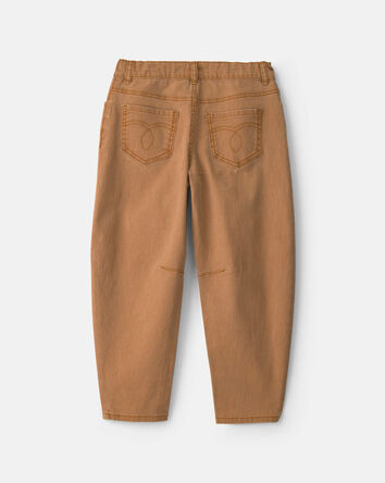 Gar&ccedil;ons - Pantalon en serg&eacute; &agrave; jambe ballon &ndash; Brun, 