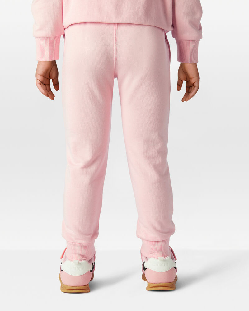 Toddler Girl Bluey French Terry Drawstring Joggers - Pink, image 4 of 6 slides