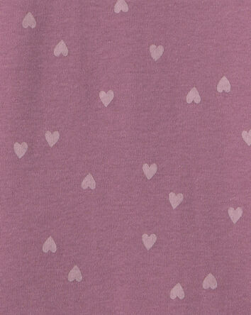 Girls Heart Long-Sleeve Rib Top - Purple, 