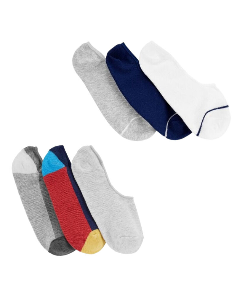 6 paires de chaussettes ultra basses aux couleurs contrastées pour jeunes, image 1 sur 1 diapositives