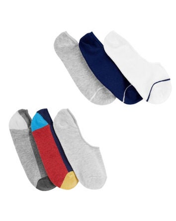 Kid 6-Pack colourblock No-Show Socks, 