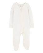 Baby Solid 2-Way Zip PurelySoft Sleeper Pyjamas - Grey, image 1 of 5 slides