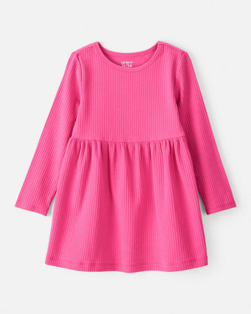 Toddler Girl Long-Sleeve Dress - Pink, image 1 of 4 slides