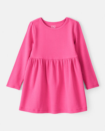 Tout-petit fille - Robe à manches longues – Rose, 