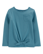 Kid Tie-Front Jersey Tee, image 1 of 3 slides