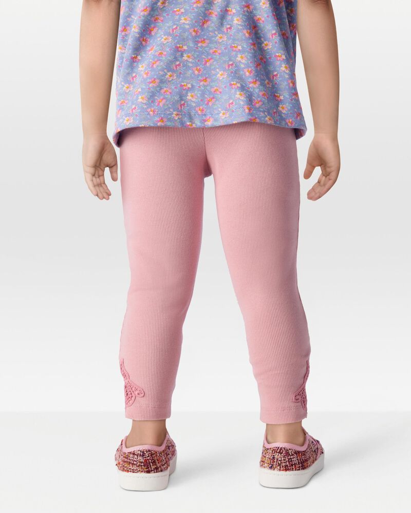 Toddler Lace Detail Ribbed Leggings
, image 2 of 7 slides