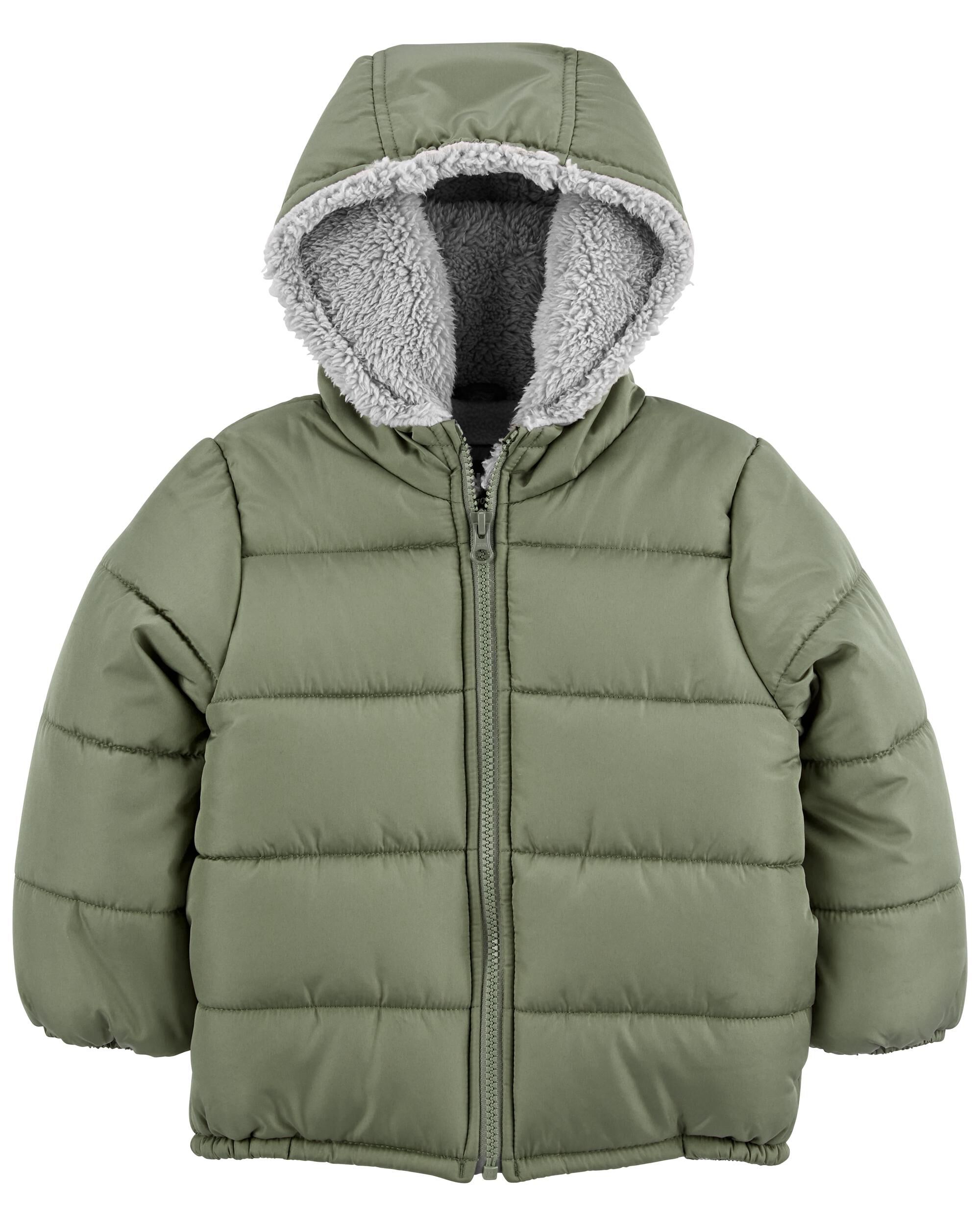 Fleece lined puffer top jacket