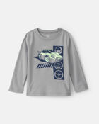 Tout-petit gar&ccedil;on - T-shirt manches longues en 100 % coton &agrave; imprim&eacute; &laquo;Speed Racer&raquo; &ndash; Gris, image 1 sur 2 diapositives