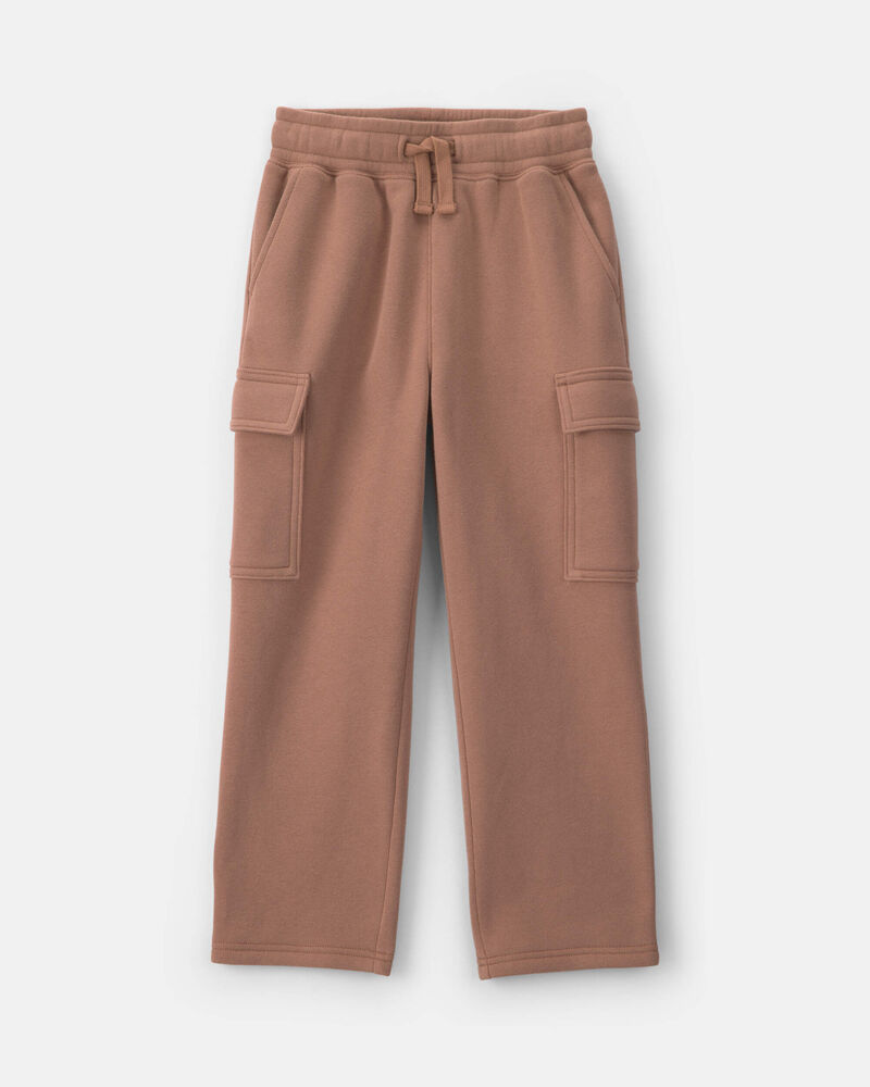Boys Fleece Cargo Pants - Tan, image 1 of 6 slides