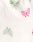 Toddler Girl Butterfly Bike Shorts - Ivory, image 3 of 4 slides