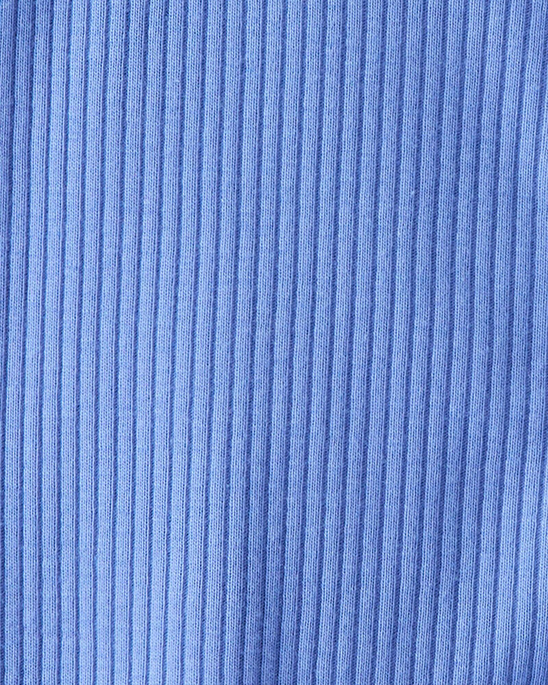 Baby Boy Rib Long-Sleeve Snug Fit Sleeper - Blue, image 3 of 4 slides