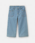 Tout-petit fille - Jeans &agrave; jambe large - D&eacute;lav&eacute; clair, image 1 sur 3 diapositives
