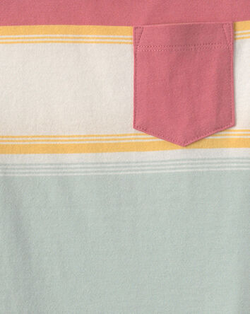 Boys colourblock Pocket Tank Top - Red/Ivory/Blue, 